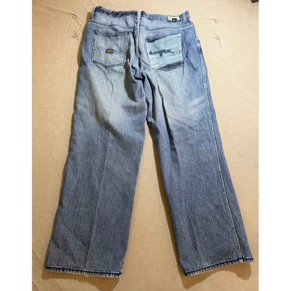 Enyce Jeans Mens 38 Blue Brand Denim‎ Straight Pocketed Men 38X32 Wide Y2K